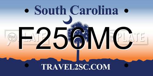 F256MC South Carolina License Plate