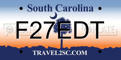 F27EDT South Carolina License Plate