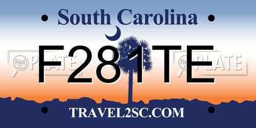 F281TE South Carolina License Plate