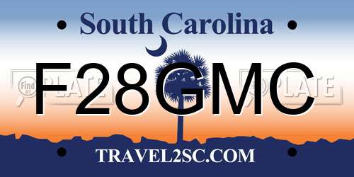 F28GMC South Carolina License Plate