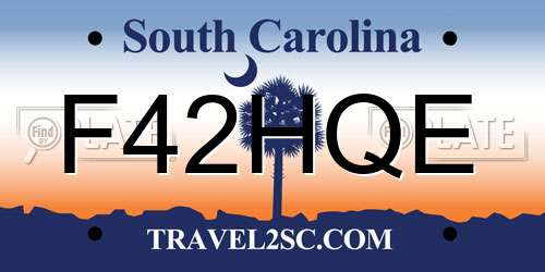 F42HQE South Carolina License Plate