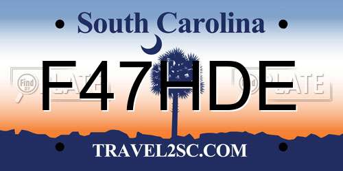 F47HDE South Carolina License Plate