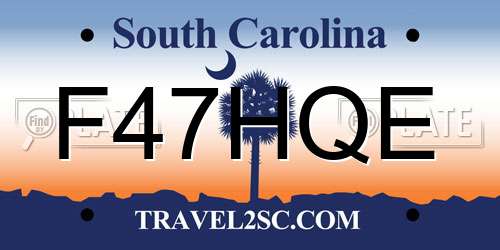 F47HQE South Carolina License Plate