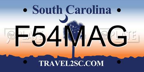 F54MAG South Carolina License Plate