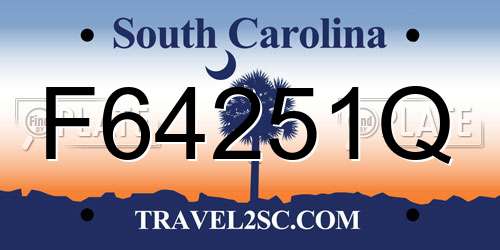 F64251Q South Carolina License Plate