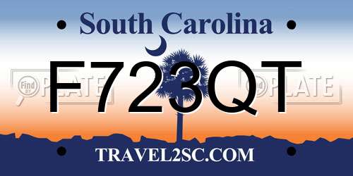 F723QT South Carolina License Plate