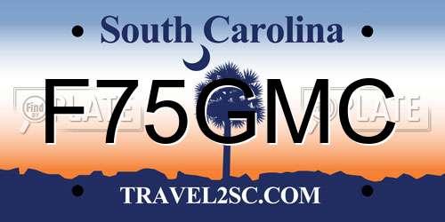 F75GMC South Carolina License Plate