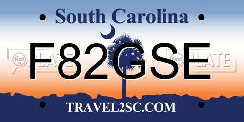 F82GSE South Carolina License Plate