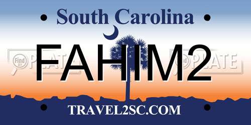 FAHIM2 South Carolina License Plate