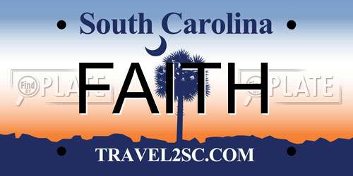 FAITH South Carolina License Plate