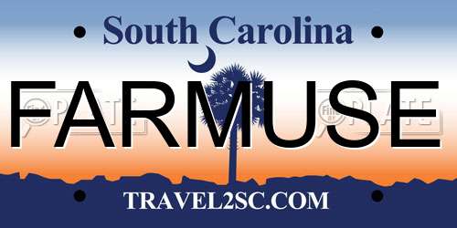 FARMUSE South Carolina License Plate