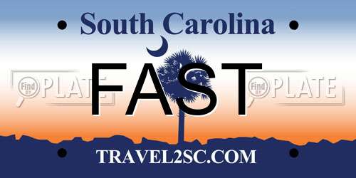 FAST South Carolina License Plate