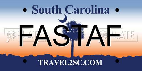 FASTAF South Carolina License Plate