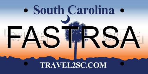 FASTRSA South Carolina License Plate