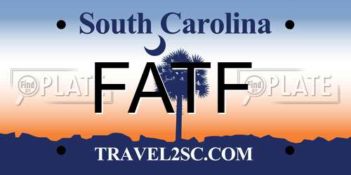 FATF South Carolina License Plate