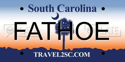 FATHOE South Carolina License Plate