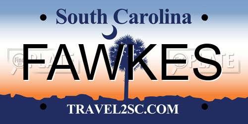 FAWKES South Carolina License Plate