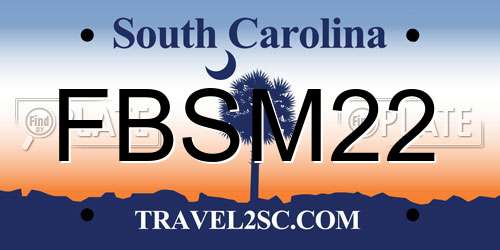 FBSM22 South Carolina License Plate