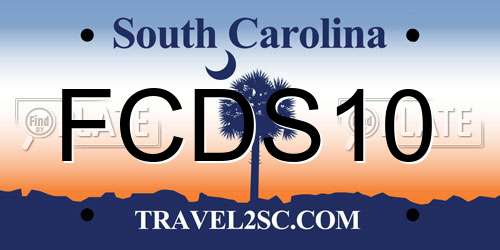 FCDS10 South Carolina License Plate