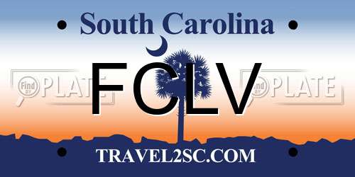 FCLV South Carolina License Plate