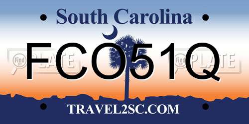 FCO51Q South Carolina License Plate