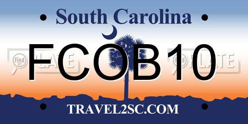 FCOB10 South Carolina License Plate