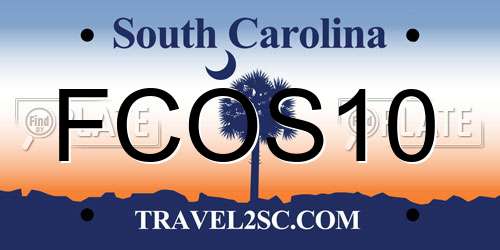 FCOS10 South Carolina License Plate