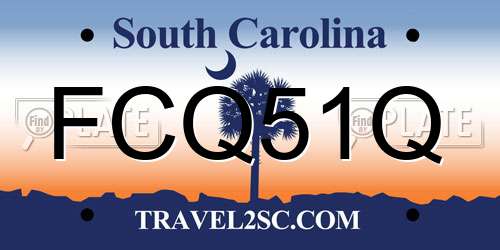 FCQ51Q South Carolina License Plate