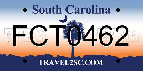 FCT0462 South Carolina License Plate