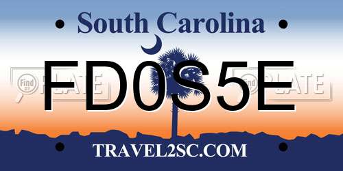 FD0S5E South Carolina License Plate