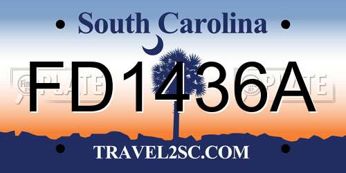 FD1436A South Carolina License Plate