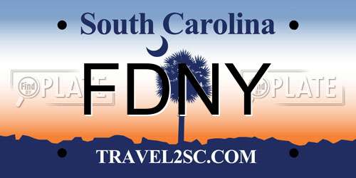 FDNY South Carolina License Plate