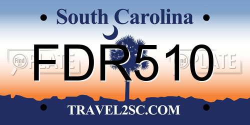FDR510 South Carolina License Plate