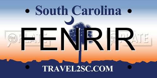 FENRIR South Carolina License Plate