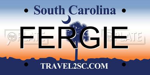 FERGIE South Carolina License Plate