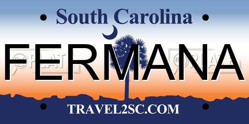 FERMANA South Carolina License Plate