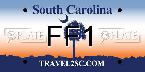 FF1 South Carolina License Plate