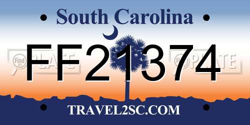 FF21374 South Carolina License Plate