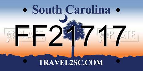 FF21717 South Carolina License Plate