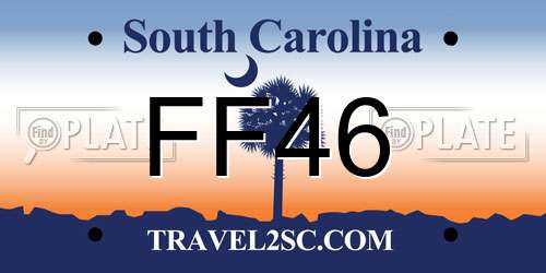 FF46 South Carolina License Plate
