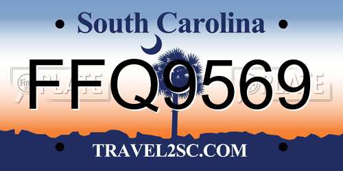 FFQ9569 South Carolina License Plate