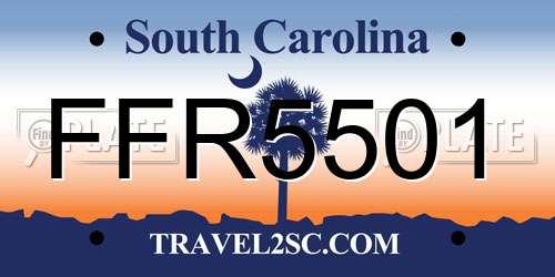 FFR5501 South Carolina License Plate