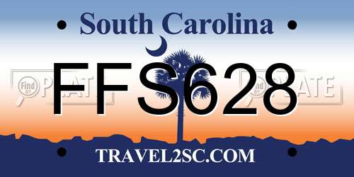 FFS628 South Carolina License Plate