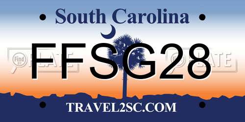 FFSG28 South Carolina License Plate