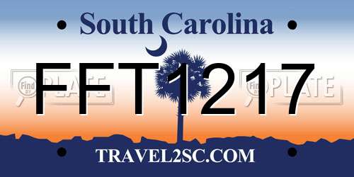 FFT1217 South Carolina License Plate