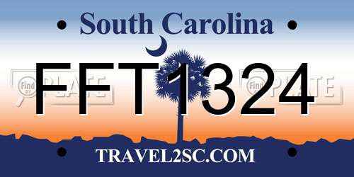 FFT1324 South Carolina License Plate