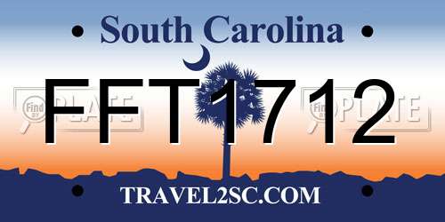 FFT1712 South Carolina License Plate