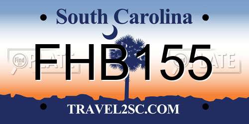 FHB155 South Carolina License Plate