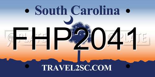 FHP2041 South Carolina License Plate