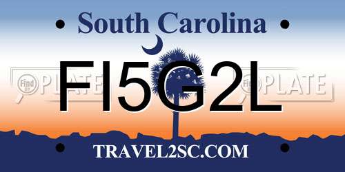 FI5G2L South Carolina License Plate